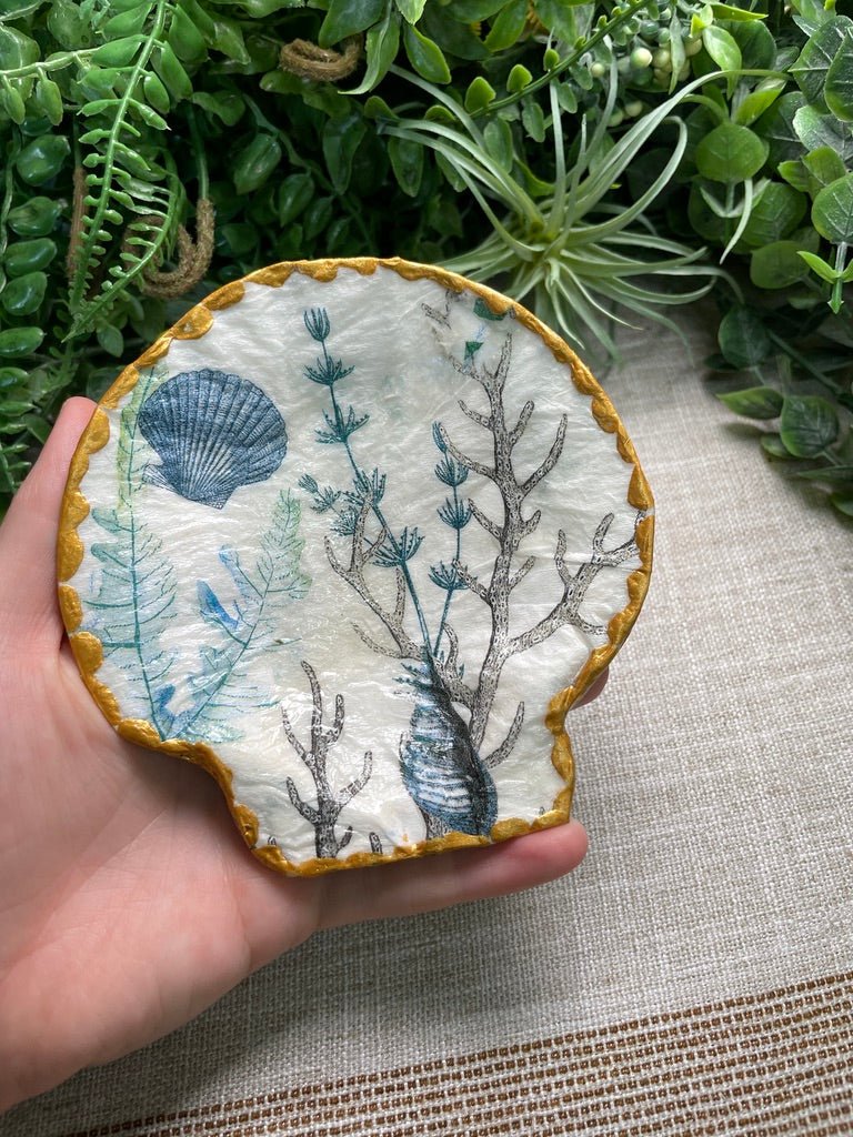 Decoupage Shell by Copper Ashes