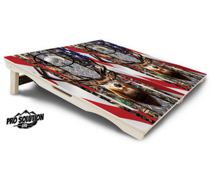 Scope Deer & Fish Cornhole Boards - Pro Solution Lite Series