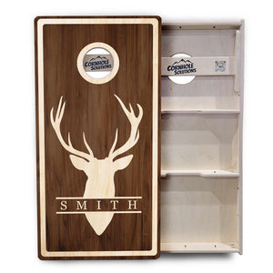 Deer Head Name Cornhole Boards - Tournament Series