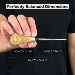 Detail Carving Chisel with Palm Handle, 10 mm (0.39 inches) detail view by Sharky Forged Steel Tools