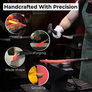 Detail Chip Carving Knife – Blade 3 cm (1.2 inches) detail view by Sharky Forged Steel Tools