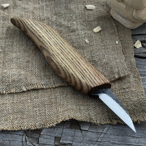 Detail Knife for Wood Carving, 4 cm (1.57 inches) by Sharky Forged Steel Tools