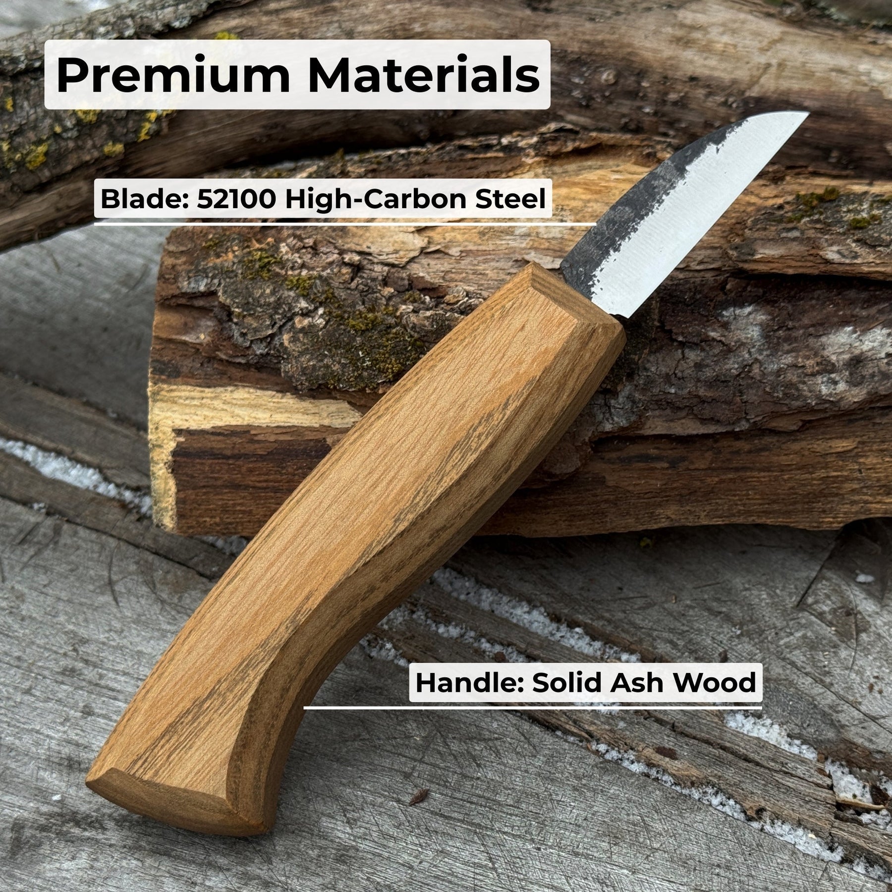 Detail Wood Carving Knife, Blade 5 cm (1.97 inches) detail view by Sharky Forged Steel Tools