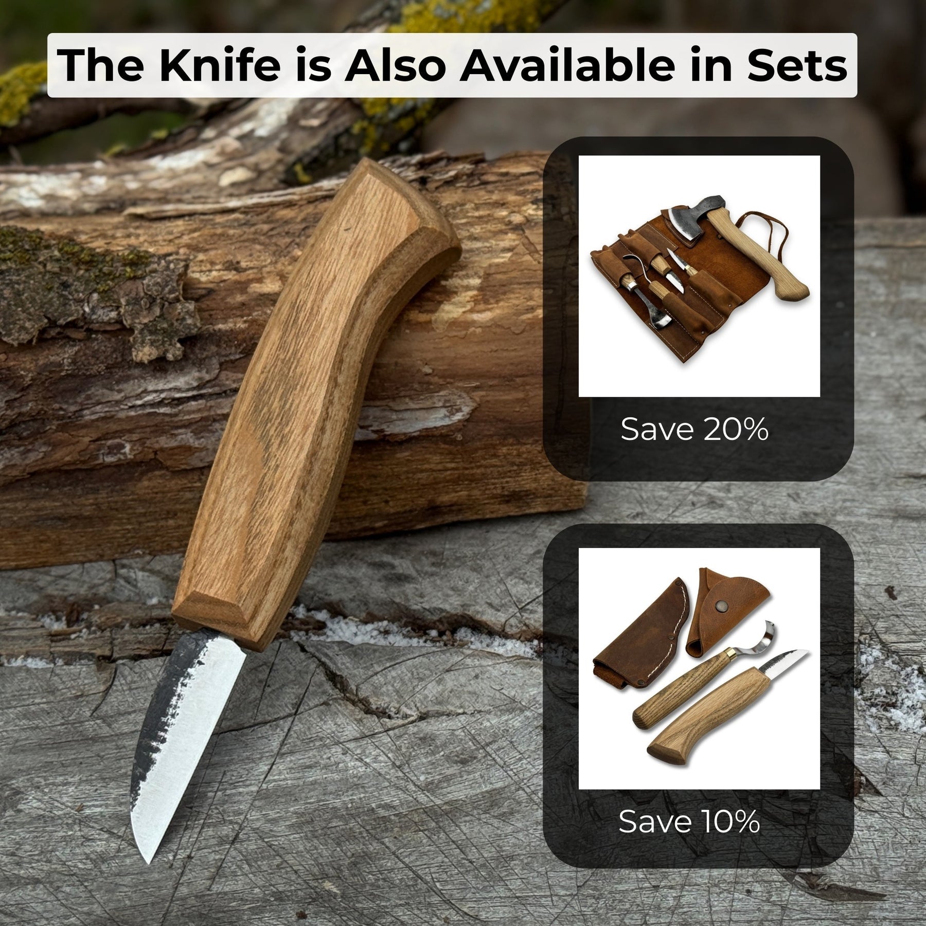 Detail Wood Carving Knife, Blade 5 cm (1.97 inches) detail view by Sharky Forged Steel Tools