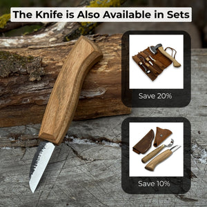 Detail Wood Carving Knife, Blade 5 cm (1.97 inches) detail view by Sharky Forged Steel Tools