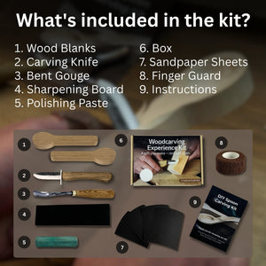 DIY 2-Piece Spoon Carving Kit for Beginners detail view by Sharky Forged Steel Tools