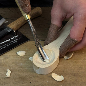 DIY 2-Piece Spoon Carving Kit for Beginners detail view by Sharky Forged Steel Tools