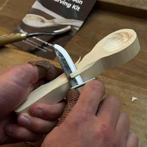 DIY 2-Piece Spoon Carving Kit for Beginners detail view by Sharky Forged Steel Tools