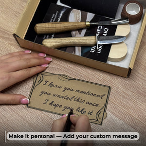 DIY 2-Piece Spoon Carving Kit for Beginners detail view by Sharky Forged Steel Tools