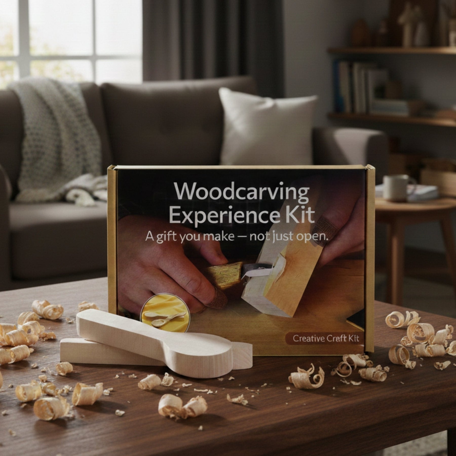 DIY 2-Piece Spoon Carving Kit for Beginners by Sharky Forged Steel Tools