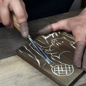 DIY Beaver Carving Kit – Wood Art Set with V-Chisel & Video Guide detail view by Sharky Forged Steel Tools