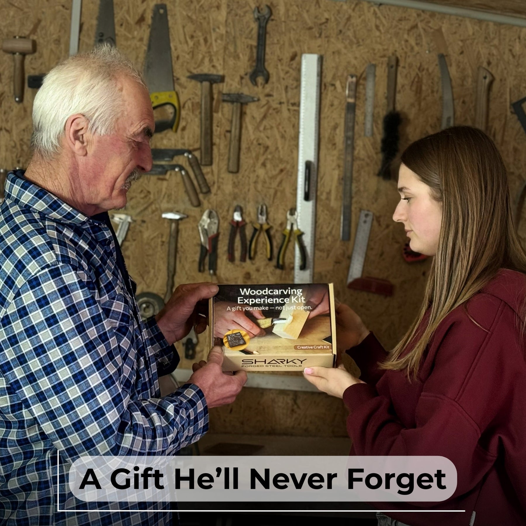 DIY Beaver Carving Kit – Wood Art Set with V-Chisel & Video Guide detail view by Sharky Forged Steel Tools