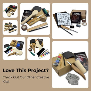 DIY Beaver Carving Kit – Wood Art Set with V-Chisel & Video Guide detail view by Sharky Forged Steel Tools