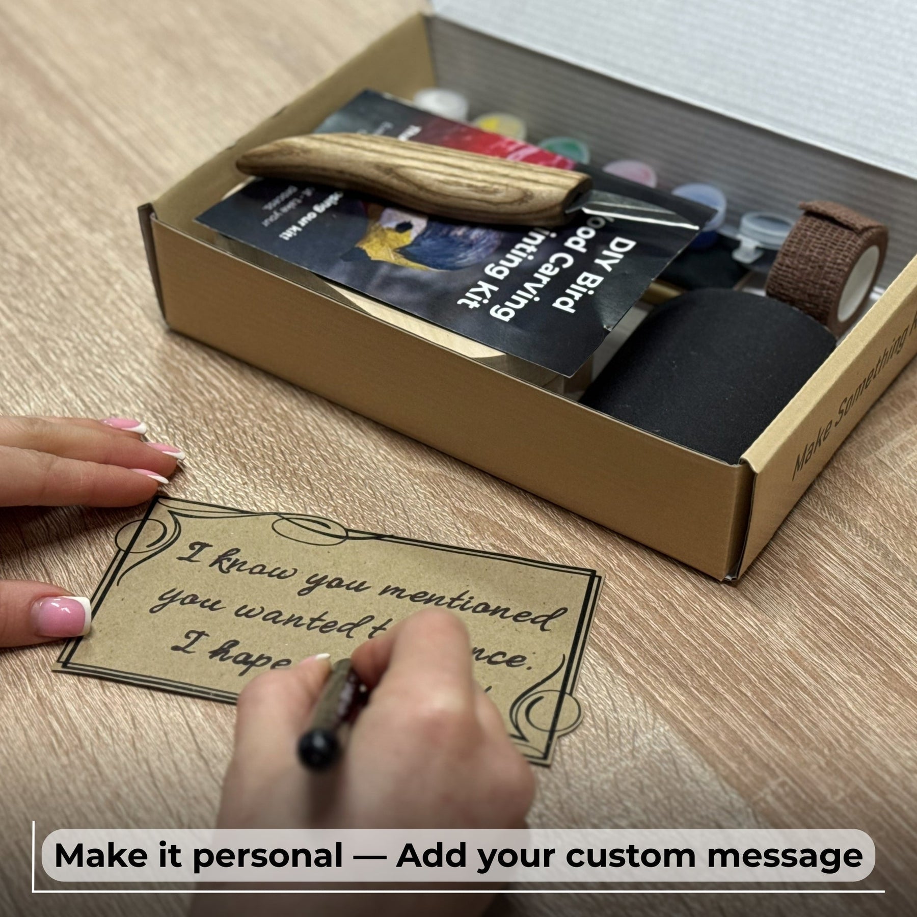 DIY Bird Wood Carving & Painting Kit detail view by Sharky Forged Steel Tools