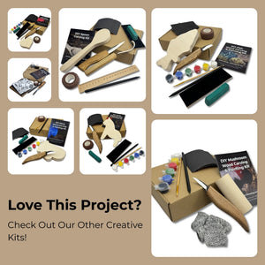 DIY Bunny Carving Kit – Wood Art Set with V-Chisel & Video Guide detail view by Sharky Forged Steel Tools
