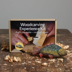 DIY Fish Wood Carving & Painting Kit – Beginner Whittling Set with Video Tutorial by Sharky Forged Steel Tools