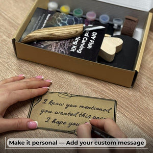 DIY Fish Wood Carving & Painting Kit – Beginner Whittling Set with Video Tutorial detail view by Sharky Forged Steel Tools