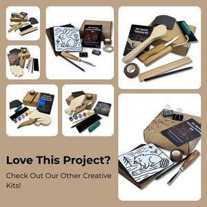 DIY Mushroom Wood Carving & Painting Kit detail view by Sharky Forged Steel Tools