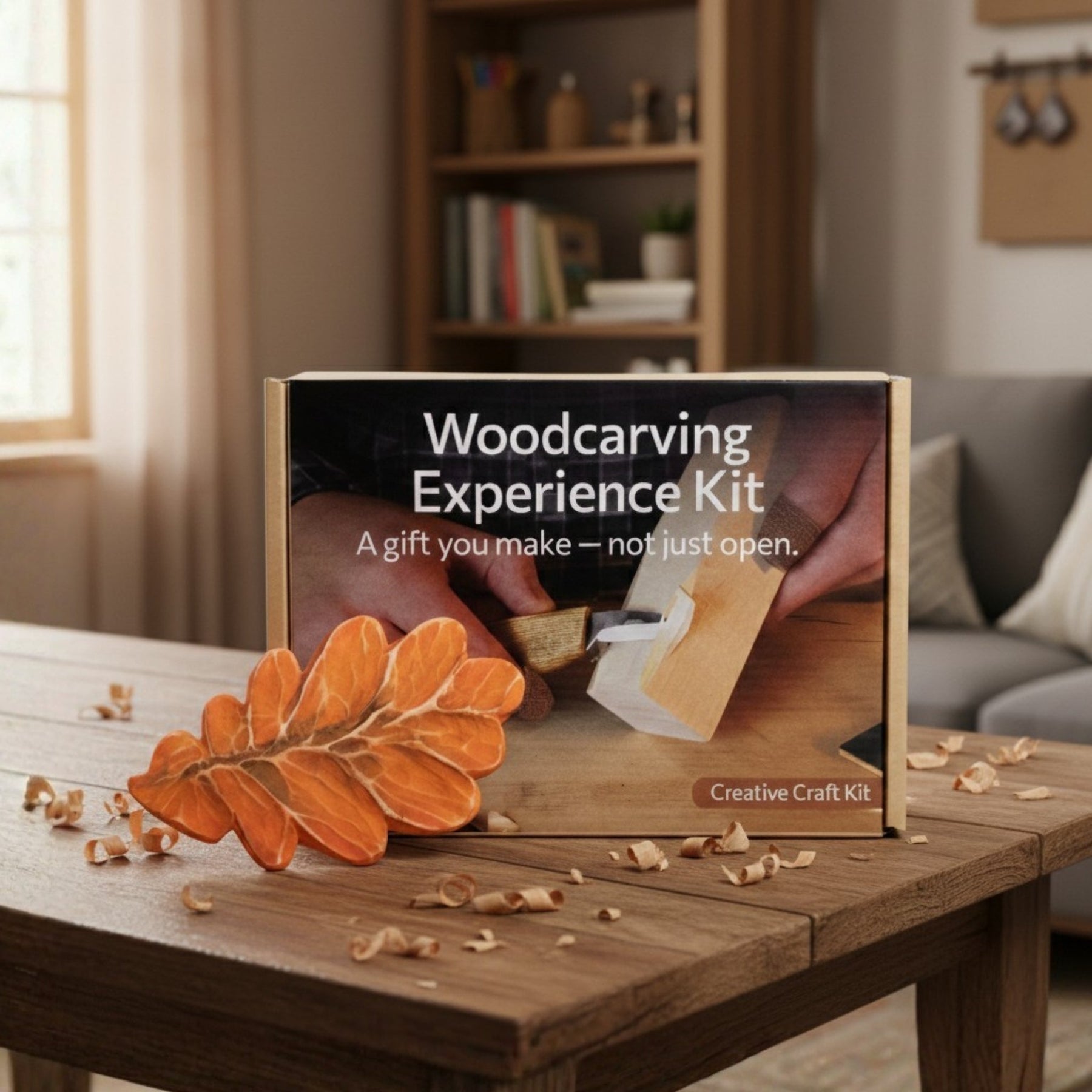 DIY Oak Leaf Carving and Painting Kit by Sharky Forged Steel Tools