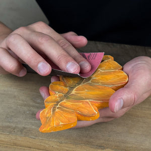 DIY Oak Leaf Carving and Painting Kit detail view by Sharky Forged Steel Tools