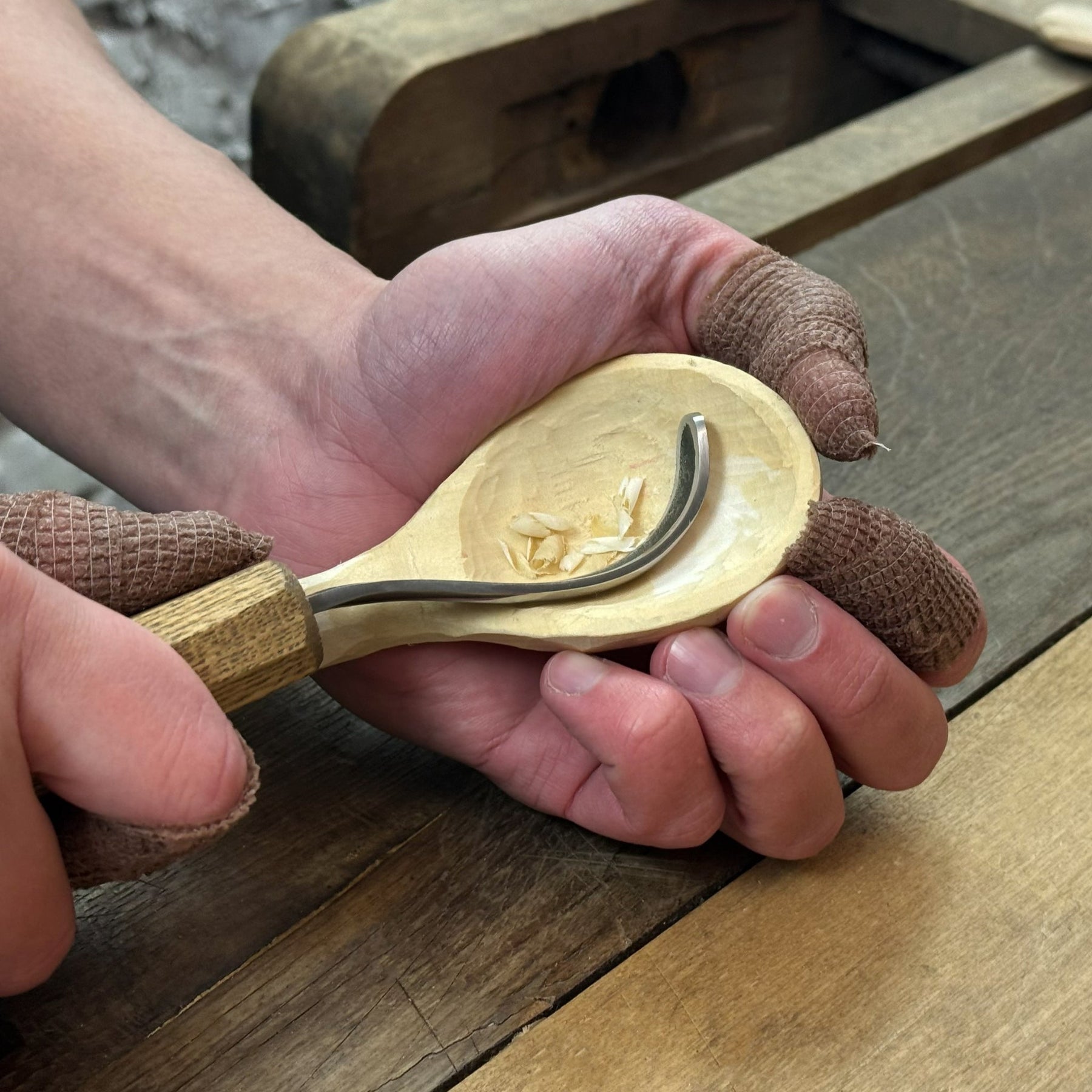 DIY Wood Carving Kit – Spoon Making Set for Beginners detail view by Sharky Forged Steel Tools