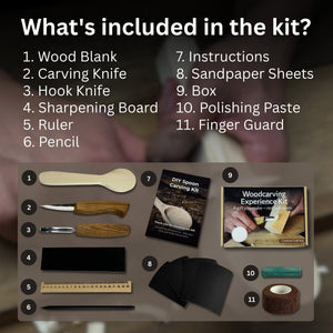 DIY Wood Carving Kit – Spoon Making Set for Beginners detail view by Sharky Forged Steel Tools