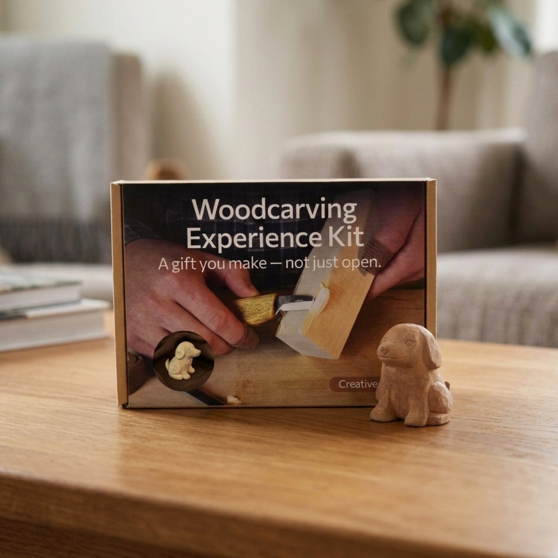 Dog Carving Kit - Complete Starter Whittling Kit for Beginners, Adults, Teens, and Kids by Sharky Forged Steel Tools