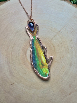 Dolphin and Amethyst Necklace by Copper Ashes
