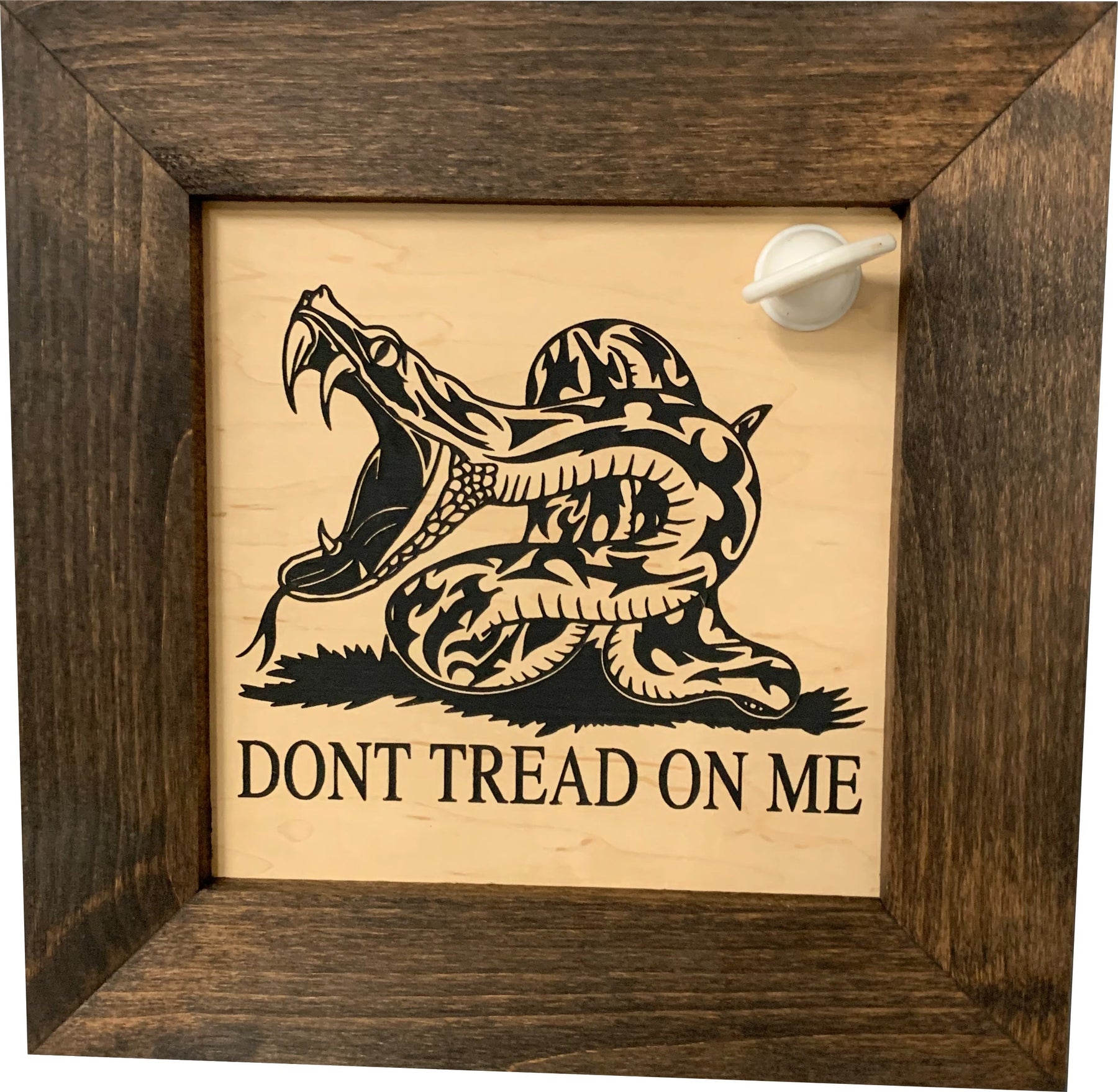 Second Amendment Hidden Gun Safe, 2nd Amendment DONT TREAD ON ME Concealment Shelf by Bellewood Designs, Southern home decor detail photo 2
