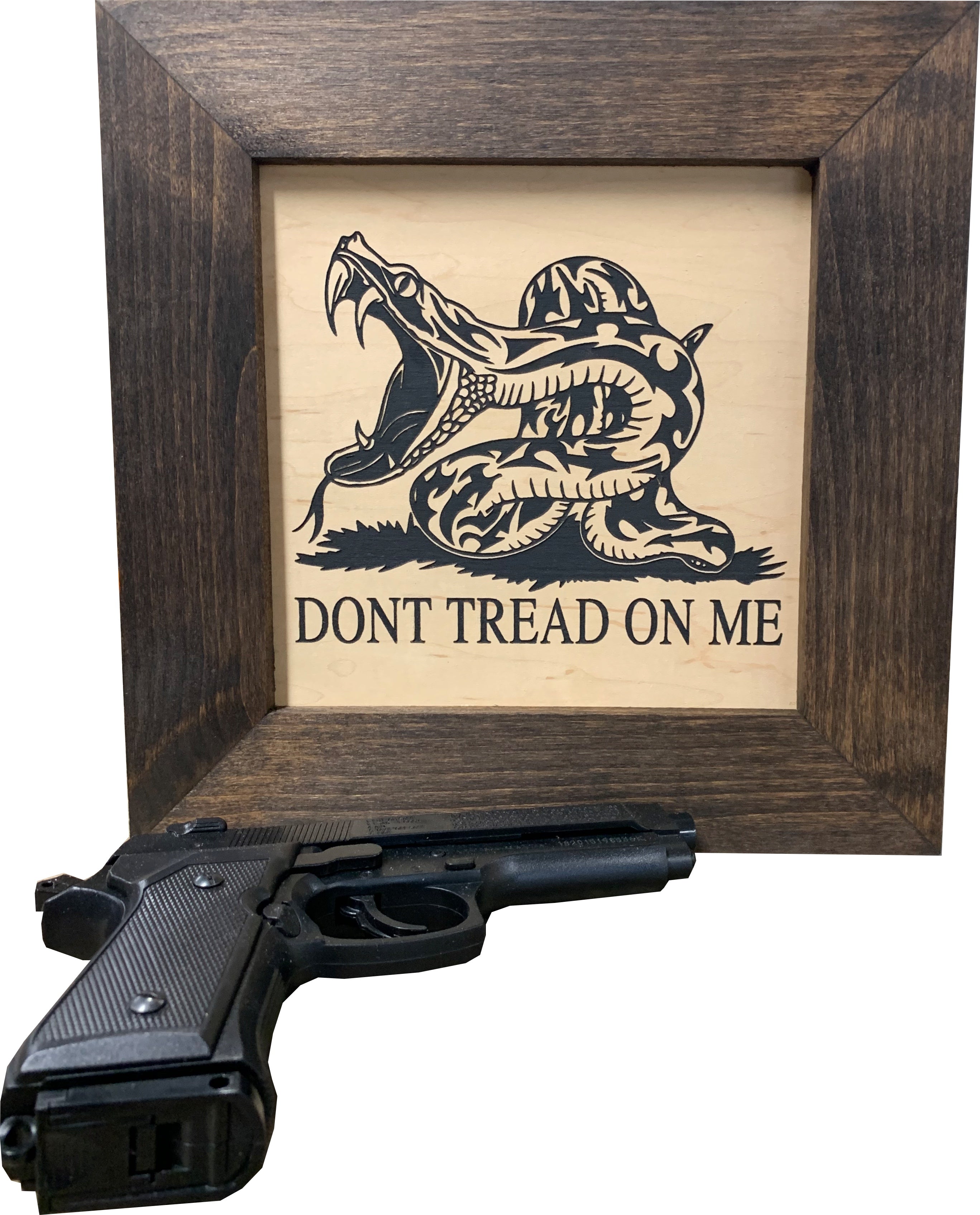 Second Amendment Hidden Gun Safe, 2nd Amendment DONT TREAD ON ME Concealment Shelf by Bellewood Designs, Southern home decor main product photo