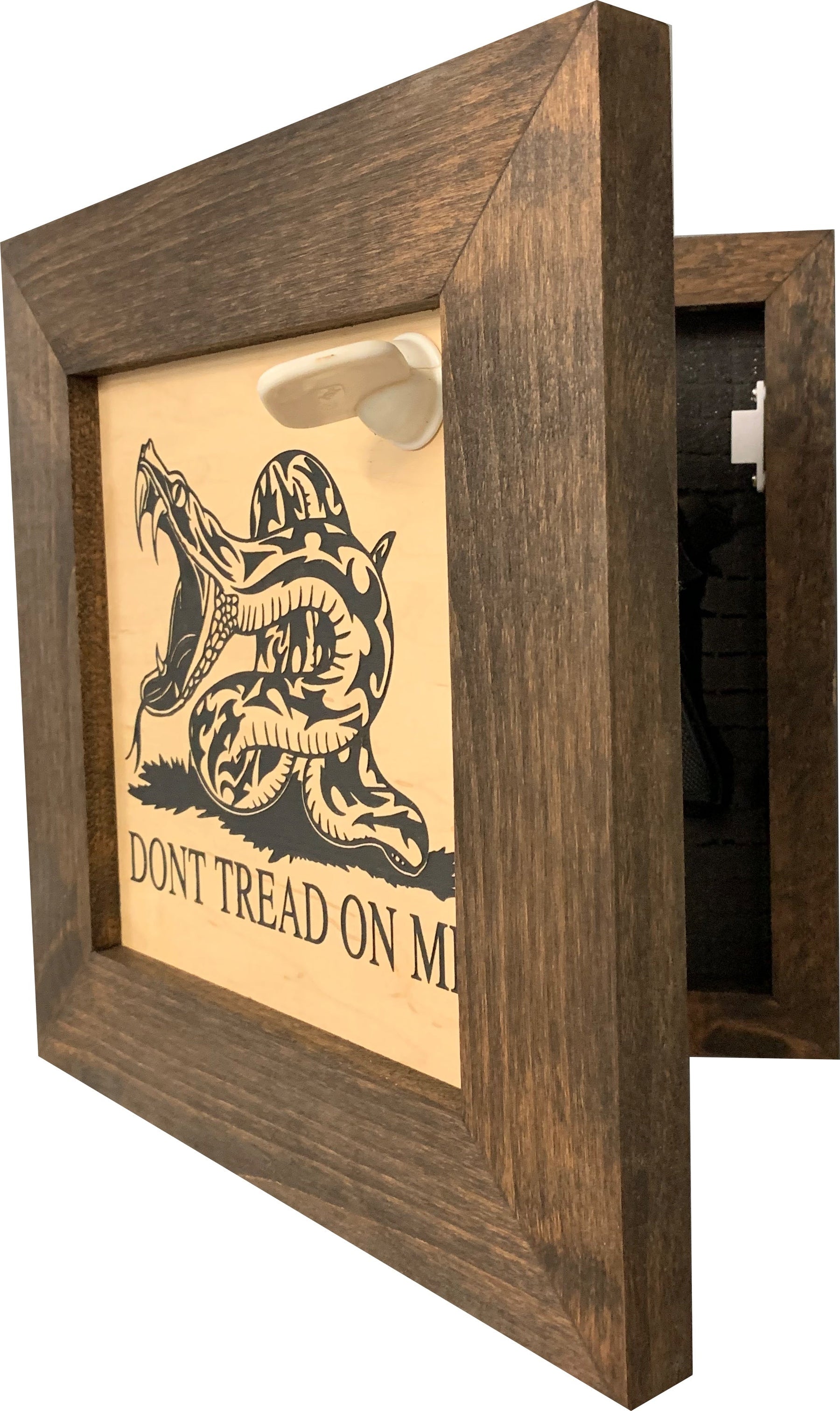 Second Amendment Hidden Gun Safe, 2nd Amendment DONT TREAD ON ME Concealment Shelf by Bellewood Designs, Southern home decor detail photo 5