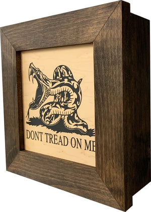 Second Amendment Hidden Gun Safe, 2nd Amendment DONT TREAD ON ME Concealment Shelf by Bellewood Designs, Southern home decor detail photo 6