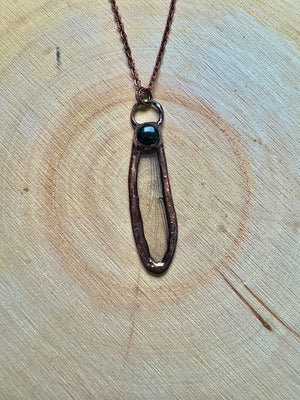 Dragonfly Wing and Obsidian Necklace by Copper Ashes