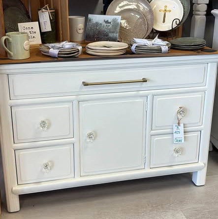 Prodigal Pottery Refurbished White Buffet Cabinet — product view 2