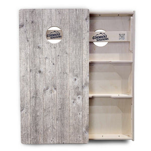 Driftwood Grey-Stained Cornhole Boards - Professional Tournament Series