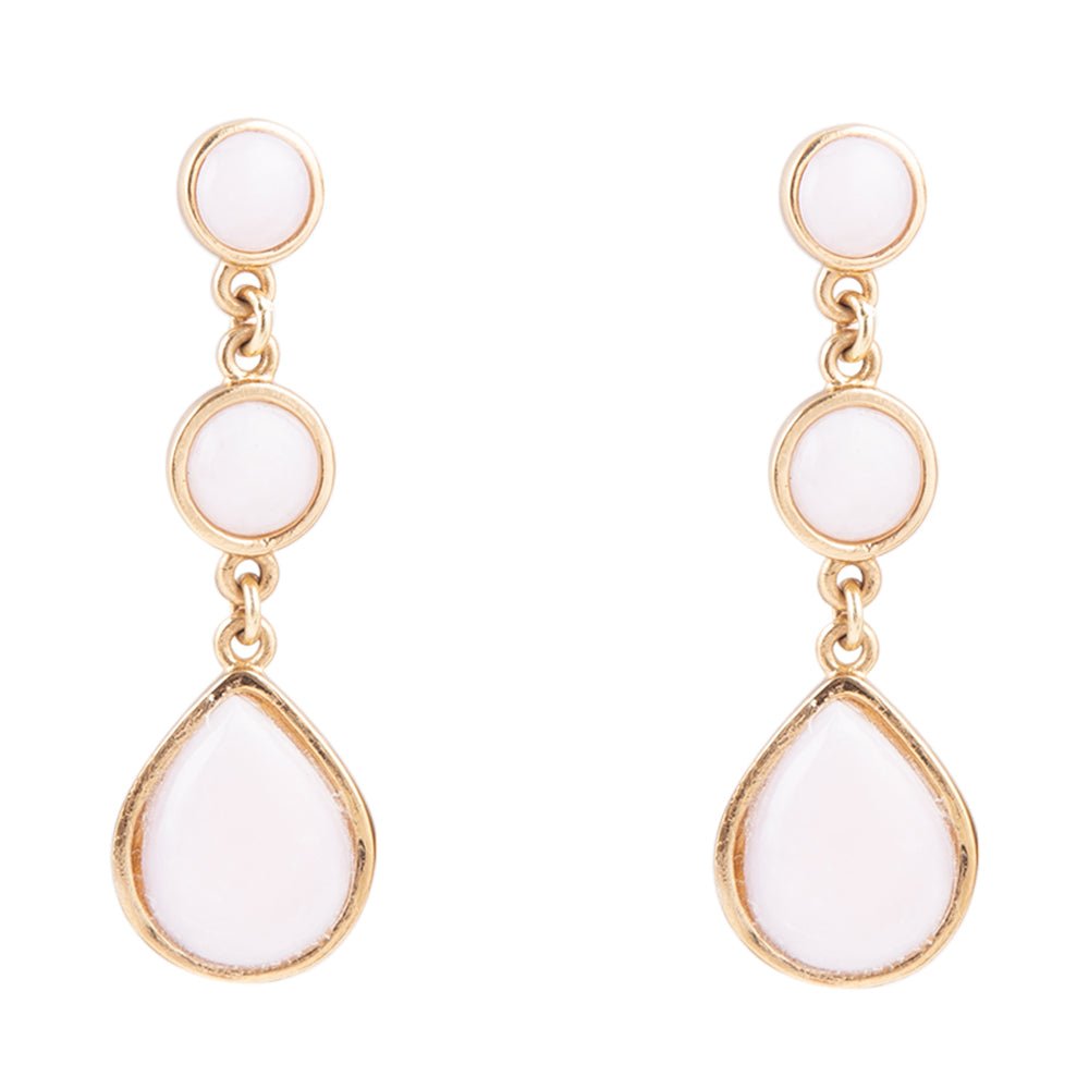 Drops of Pink Opal Earrings by Barse Jewelry