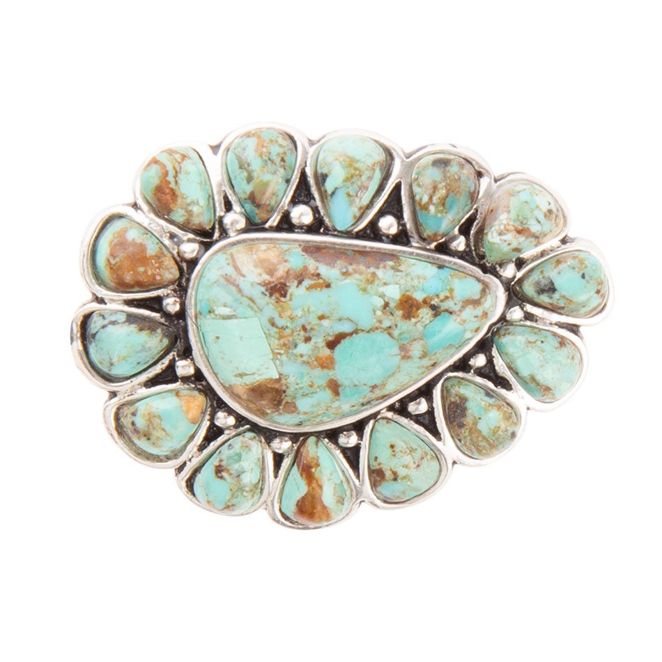 Durango Turquoise Multi-Stone Ring detail view by Barse Jewelry
