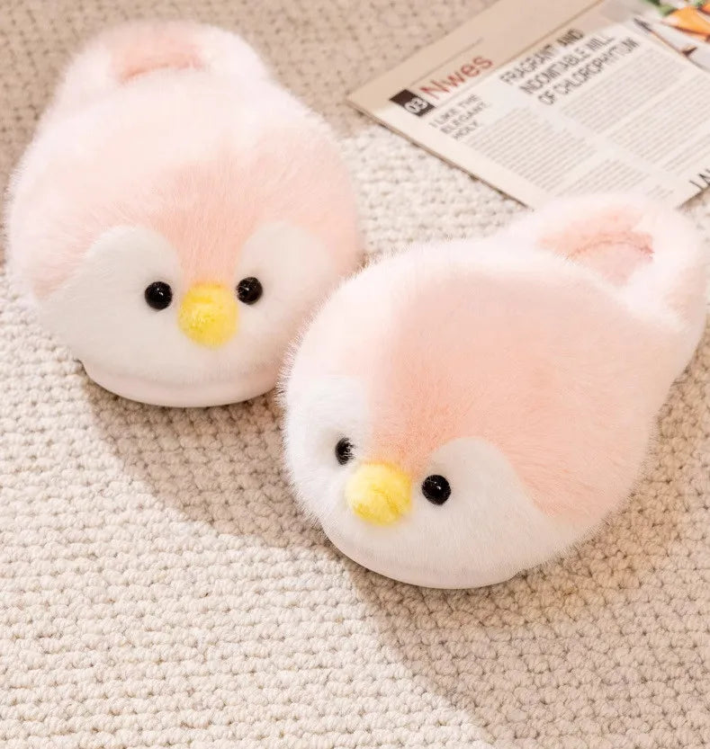 Fuzzy Penguin Plush Slippers — Cute Soft Furry Indoor House Shoes by The Mississippi Mermaid Mercantile - view 16