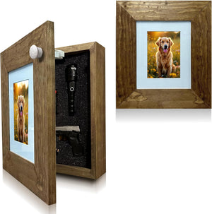 Hidden Gun Safe Picture Frame - Handcrafted Gun Concealment Furniture - Quick Access Picture Frame Safe with Magnetic Lock for Discreet & Secure Gun S by Bellewood Designs