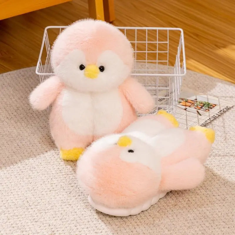 Fuzzy Penguin Plush Slippers — Cute Soft Furry Indoor House Shoes by The Mississippi Mermaid Mercantile - view 23