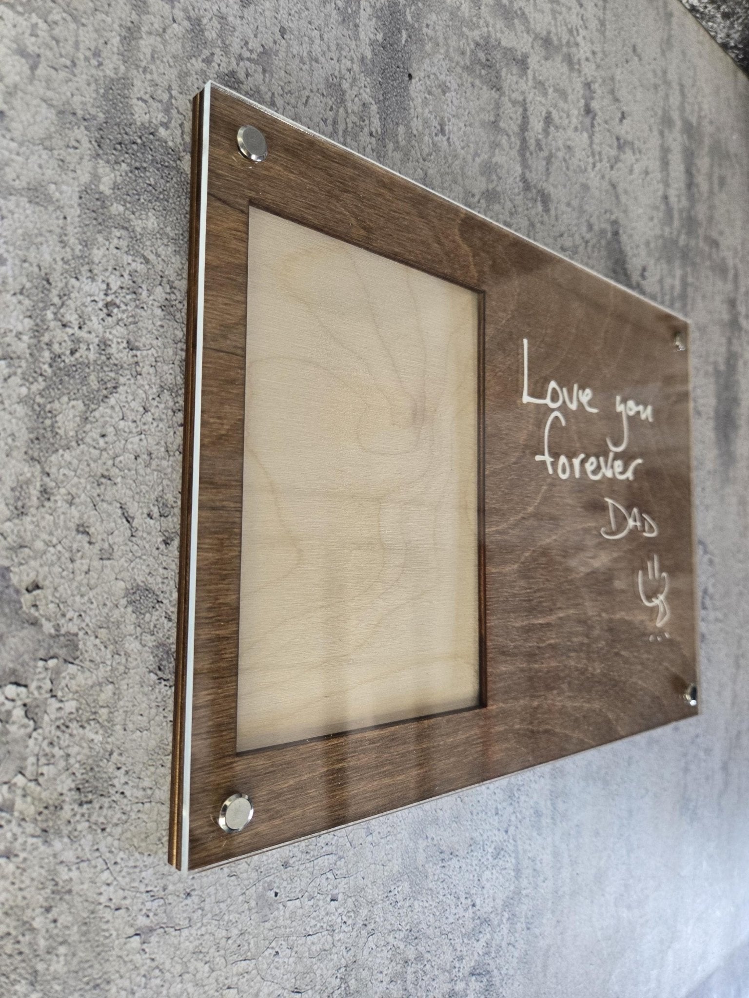 Engraved Handwriting Frame detail view by EverLee Creations