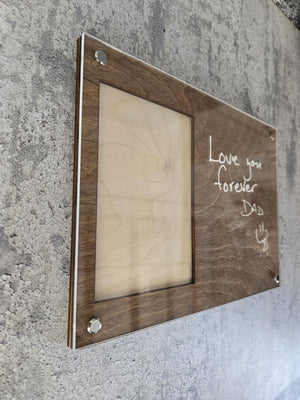 Engraved Handwriting Frame detail view by EverLee Creations