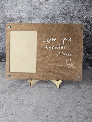 Engraved Handwriting Frame detail view by EverLee Creations