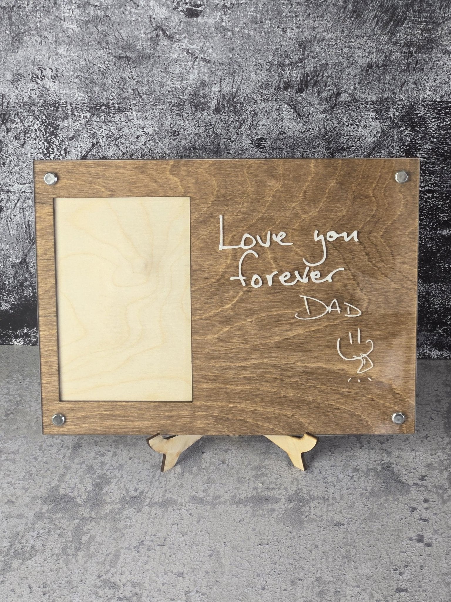 Engraved Handwriting Frame detail view by EverLee Creations