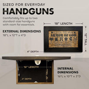 Hidden Gun Cabinet Put On The Full Armor Of God, Secure Concealed Ephesians 6:10 Gun Safe by Bellewood Designs by Bellewood Designs, Southern home decor detail photo 6