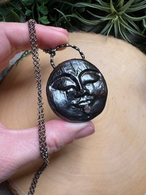 Evelyn- Rhinestone Goddess Necklace detail view by Copper Ashes