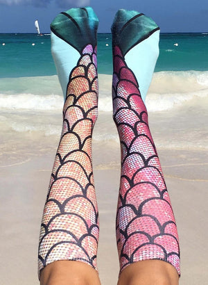 Mermaid Mid-Calf Socks (Pair) by The Mississippi Mermaid Mercantile - view 4