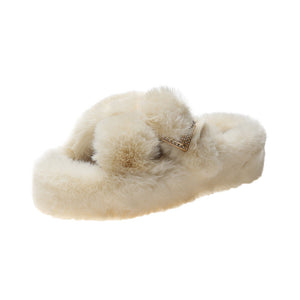 Opened Toed Extra Fluffy Slippers by The Mississippi Mermaid Mercantile - view 6