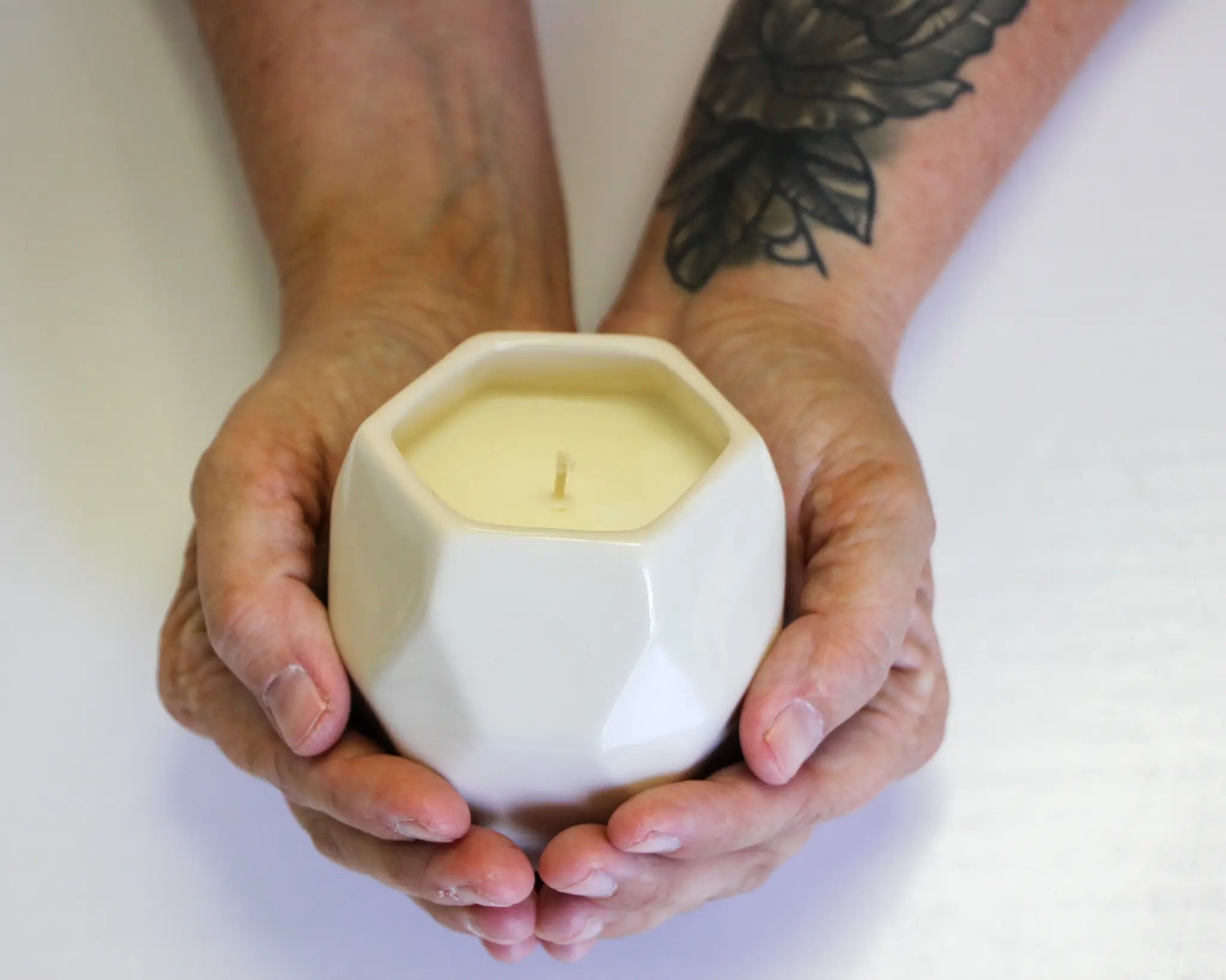 Prodigal Pottery Community Naturals Mini Prism Candle — product view 1