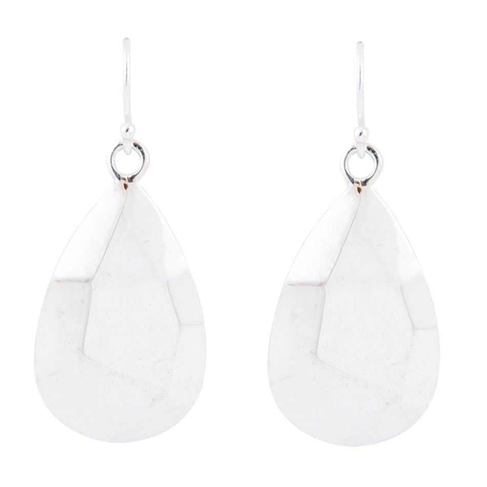 Faceted Sterling Silver Drop Earrings by Barse Jewelry
